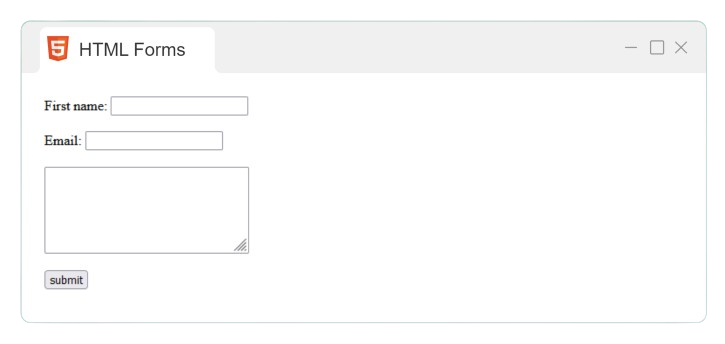 html form output