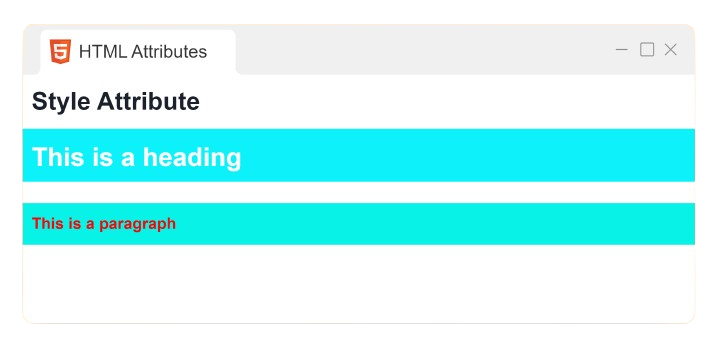 style attribute output image