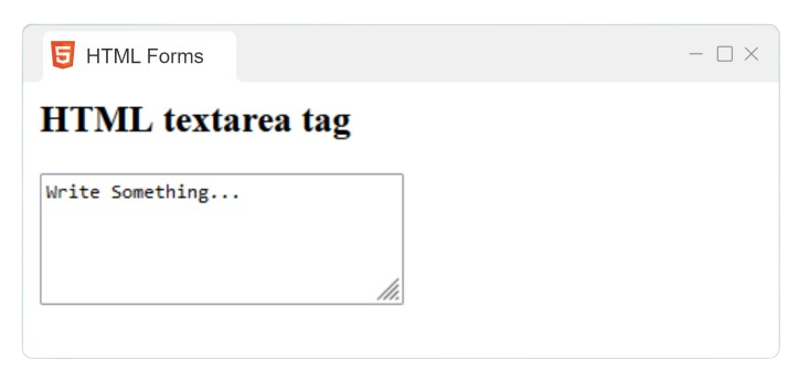 textarea tag output